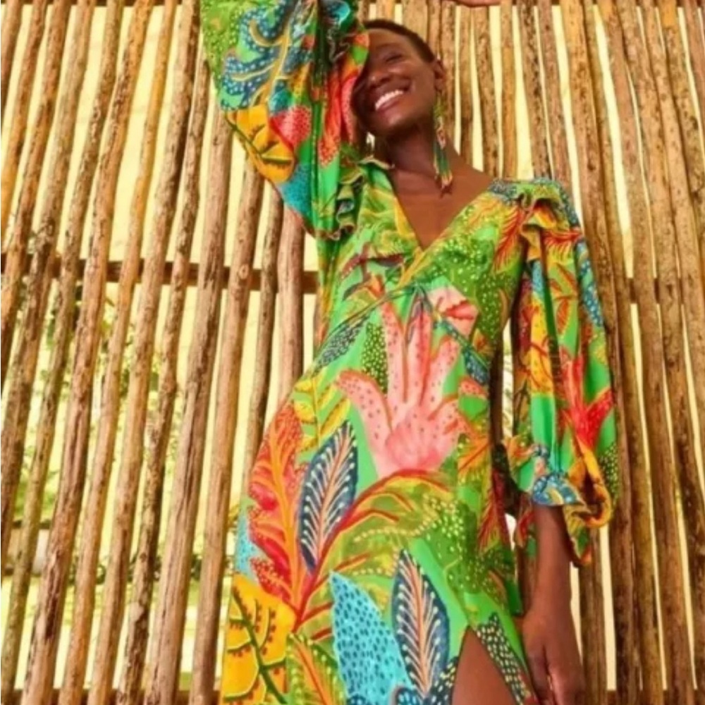 🚫SOLD🚫NEW Farm Rio Forest Dream Midi Dress Size XL